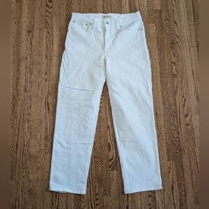 Women's Madewell White Denim Label Detail